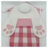 Assorted Easter Decor - Bunny Wall Hanging, Gnome & Tealight Holders with Pink Beads