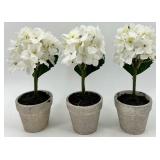 Country Farmhouse Spring Decor Set - Framed Chicken Art & 3 Hydrangeas & Wicker Basket (Lot of 5)