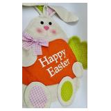 Giant Easter Bunny Plush & Decor Bundle - Basket, Colorful Eggs & Happy Easter Sign