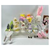 Assorted Easter Figures & Decor - Bunnies, Chicks & Eggs