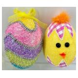 Assorted Easter Figures & Decor - Bunnies, Chicks & Eggs