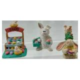 Assorted Easter Bunny Figurines & Decor Ceramic Collection