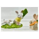 Assorted Easter Bunny Figurines & Decor Ceramic Collection