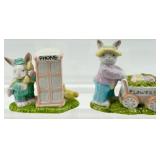Assorted Easter Bunny Figurines & Decor Ceramic Collection