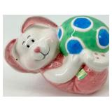 Ceramic Easter Bunny Figurines & Egg Decor Collection