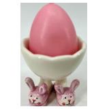 Ceramic Easter Bunny Figurines & Egg Decor Collection