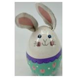 Ceramic Easter Bunny Figurines & Egg Decor Collection