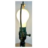 Table Lamp with Pinecone Glass Cylinder & Shade