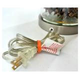 Table Lamp with Pinecone Glass Cylinder & Shade