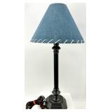 Table Lamp - Denim Shade & 2 Parchment Shades
