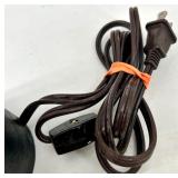 Frog Motif Lamp Set - Uranium Green Glass Base & Beaded Shades (Lot of 3)