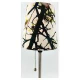 Vintage Lamps - Ornate Dark Floor Lamp, Brass Table Lamp & Camouflage Shade Table Lamp (Lot of 3)