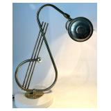Dual-Head Table Lamp & Piano Lamp - Vintage Bronze Finish, 22 in Tall