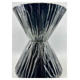 NEW Lampshades Pair - Black Pleated & Gold Interior