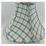Assorted Lamp Shades - Dragonfly Floral Print, Plaid Blue & Yellow, Ivory Pleated Embroidered