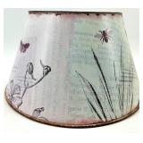 Assorted Lamp Shades - Dragonfly Floral Print, Plaid Blue & Yellow, Ivory Pleated Embroidered