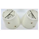 Assorted Lamp Shades - Dragonfly Floral Print, Plaid Blue & Yellow, Ivory Pleated Embroidered