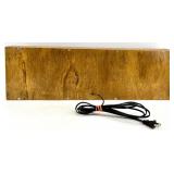 Lighted Wood Frame Wall Panel - Ornate Metal Filigree Leaf Motif Backlit