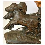 Vintage Roman Gladiator Lamp - Missing Glass Shade