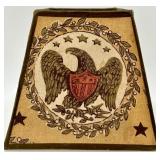 Art Nouveau Lamp Base Set - Glass Oil Lamp Base, Paper Eagle Lampshade, Plastic Lampshade