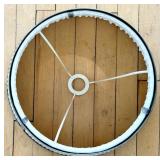 White Pleated Lampshades - Cylindrical & Bell-Shaped (Lot of 2)