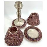 Beaded Lampshades & Stands - Assorted Colors & Styles