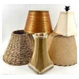 Vintage Lampshades - Woven Rattan Shade, Copper Shade, Lattice Shade & Tassel Shade