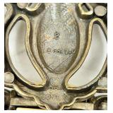 Brass Cabinet Backplates with Handles & Cream Ceramic Knobs