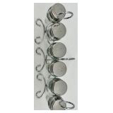 Blue Speckled Enamelware Dinnerware Set with Salt & Pepper Shakers & Condiment Bottles