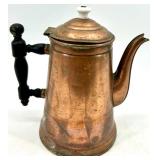 Antique Copper & Brass Pitcher Set: Coffee Pot, Jug & Mug (4-Piece)