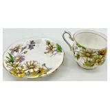Teacups & Saucers - Floral Fine China with Gold Trim - Royal Albert, Winterling, Relco
