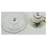 Teacups & Saucers - Floral Fine China with Gold Trim - Royal Albert, Winterling, Relco