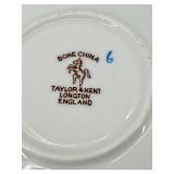 Teacups & Saucers - Floral Fine China with Gold Trim - Royal Albert, Winterling, Relco