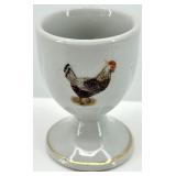 Vintage Ceramic Egg Cups - Chicken Motifs - 8-Cup Set