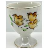Vintage Ceramic Egg Cups - Chicken Motifs - 8-Cup Set