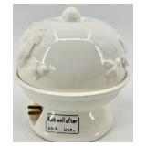 Taylor England Vintage Ceramic Electric Egg Cooker & 3 Ceramic Egg Coddlers with screw tops