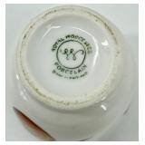 Vintage Royal Worcester Fine Porcelain Egg Cups & Egg Coddlers Set (Lot of 6) Made in England