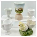 Vintage Ceramic and Glass Egg Cups