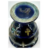 Egg Cups - 8-Piece Mixed Blue Stripes & Floral Patterns (Takahashi San Francisco & Made in England)