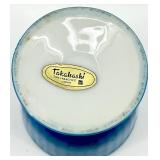 Egg Cups - 8-Piece Mixed Blue Stripes & Floral Patterns (Takahashi San Francisco & Made in England)