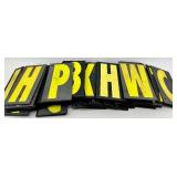 Channel Letter Sign Letters A-Z 0-9 & Yellow on Black Panels