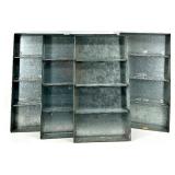 Galvanized Steel 4-Section Trays - Lot of 4