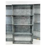 Galvanized Steel 4-Section Trays - Lot of 4