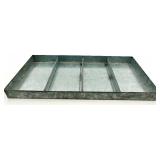 Galvanized Steel 4-Section Trays - Lot of 4