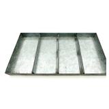 Galvanized Steel 4-Section Trays - Lot of 4
