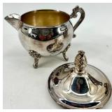 Leonard Silver Plate Tea Service Set & Salver, Compote & Candlesticks