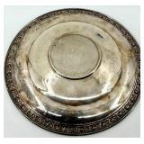 Reed & Barton Silver Plate Charger Plate with Sugar Bowls on Stand, Rectangular Tray & Crystal Bowl