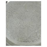 Reed & Barton Silver Plate Charger Plate with Sugar Bowls on Stand, Rectangular Tray & Crystal Bowl