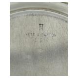 Reed & Barton Silver Plate Charger Plate with Sugar Bowls on Stand, Rectangular Tray & Crystal Bowl