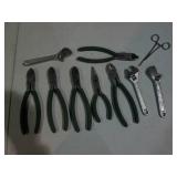 Green grip handle pliers variety an...
